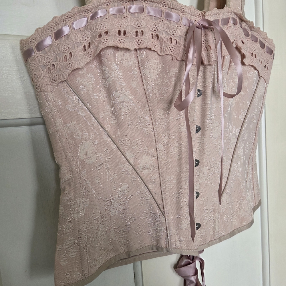 Corset Story Blush Lace-Trim Bustier Corset Top UK 18 (US 12) - Picture 2 of 7